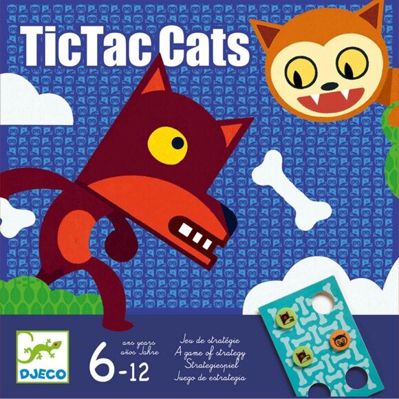New Sealed Djeco Game of  Strategy TicTac Cats for Age 6-12 Years - Picture 3 of 12